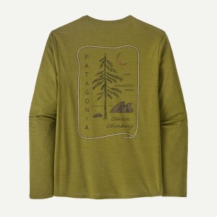 Patagonia L/S Cap Cool Daily Graphic Tee graze green