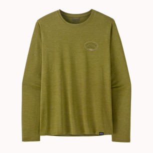 Patagonia L/S Cap Cool Daily Graphic Tee graze green