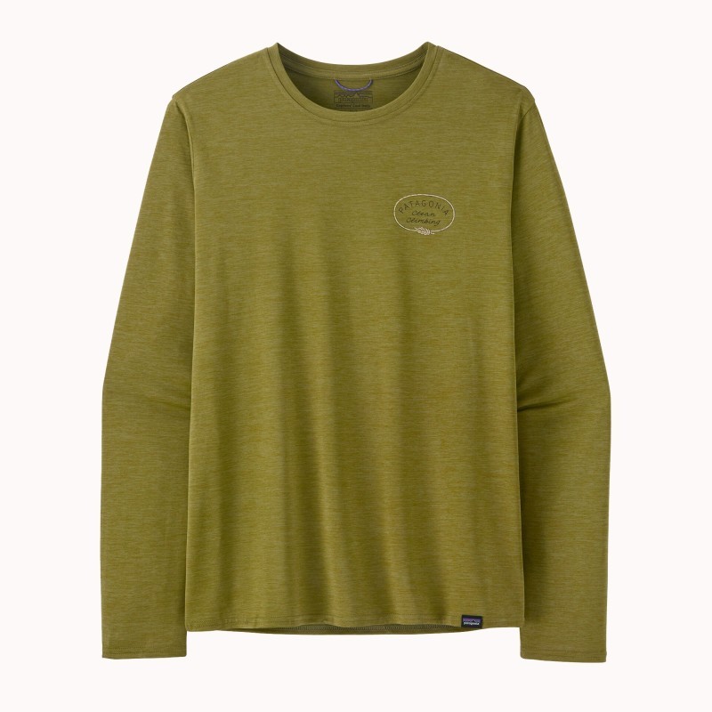 Patagonia L/S Cap Cool Daily Graphic Tee graze green