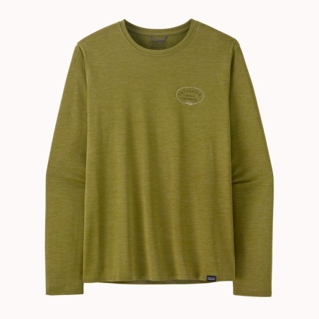 Patagonia L/S Cap Cool Daily Graphic Tee graze green