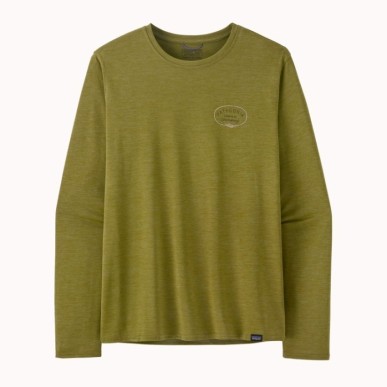 Patagonia L/S Cap Cool Daily Graphic Tee graze green