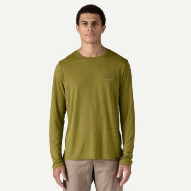 Patagonia L/S Cap Cool Daily Graphic Tee graze green