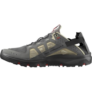 Salomon Techamphibian 5 pewter / moth / fiery red