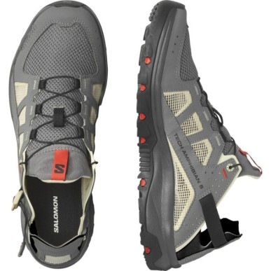 Salomon Techamphibian 5 pewter / moth / fiery red