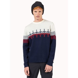Rossignol Patterned CN Sweater dark navy