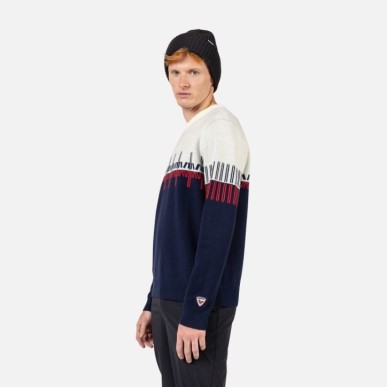 Rossignol Patterned CN Sweater dark navy