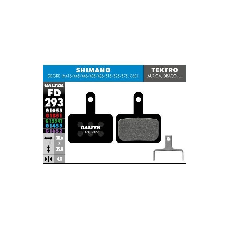 Plaquettes Galfer Shimano STDDeore Noir