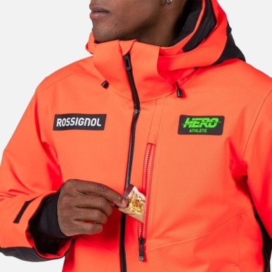 Rossignol Hero Blackside Insulated Jacket neon red