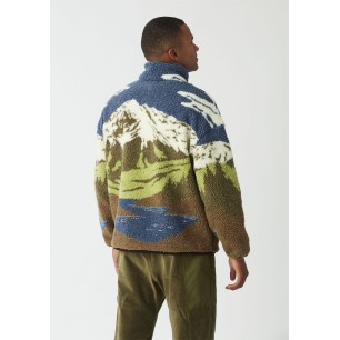 Picture Hafdals Zip Fleece cloudy lanscape