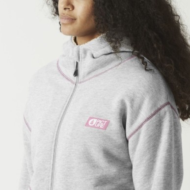 Picture Basement Plush Zip Hoodie Femme grey melange