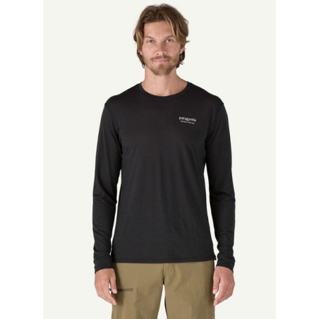 Patagonia L/S Cap Cool Merino Blend Graphic Shirt black