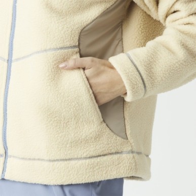 Picture Zelkova Zip Fleece Femme wood ash