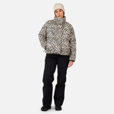 Rossignol Aretu Allover Down Jacket Femme nature wild leopard print