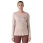 Patagonia L/S Cap Cool Merino Blend Graphic Tee Femme shroom taupe