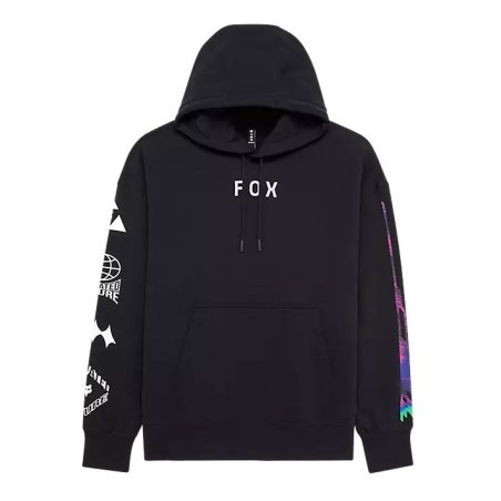 Fox Image Cosmo Oversize Fleece Pullover black