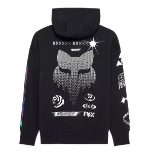 Fox Image Cosmo Oversize Fleece Pullover black