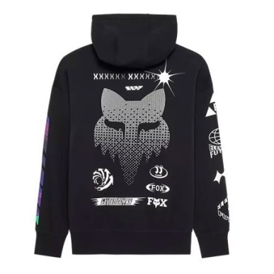 Fox Image Cosmo Oversize Fleece Pullover black