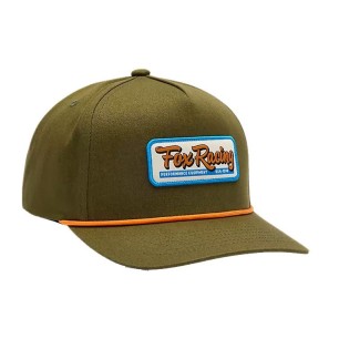 Fox Image Equipped Snapback Hat olive green
