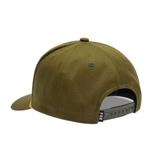 Fox Image Equipped Snapback Hat olive green