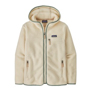 Patagonia Retro Pile Hoody Femme natural / ellwood green