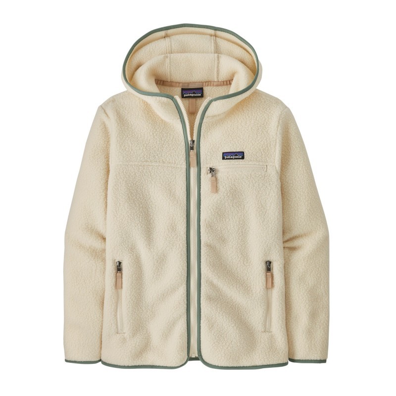 Patagonia Retro Pile Hoody Femme natural / ellwood green