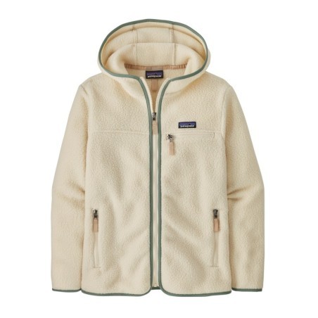 Patagonia Retro Pile Hoody Femme natural / ellwood green