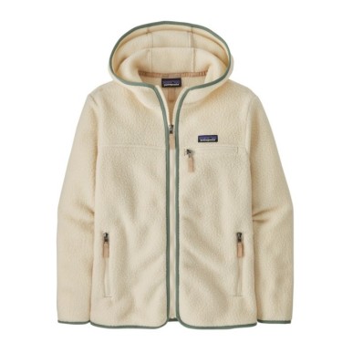 Patagonia Retro Pile Hoody Femme natural / ellwood green
