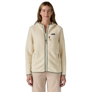 Patagonia Retro Pile Hoody Femme natural / ellwood green