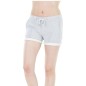Short Picture Slasher Lace femme grey melange