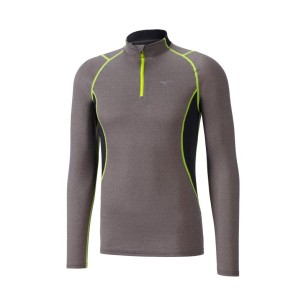 Mizuno Wool H/Zip Grey / Yellow