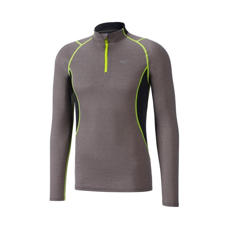 Mizuno Wool H/Zip Grey / Yellow