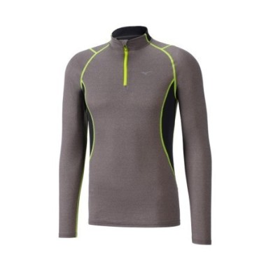 Mizuno Wool H/Zip Grey / Yellow