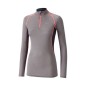 Mizuno Wool H/Zip Femme Grey / Coral