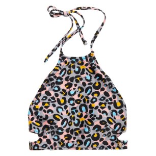 Superdry Aria Halter Bikini Top leona leopard