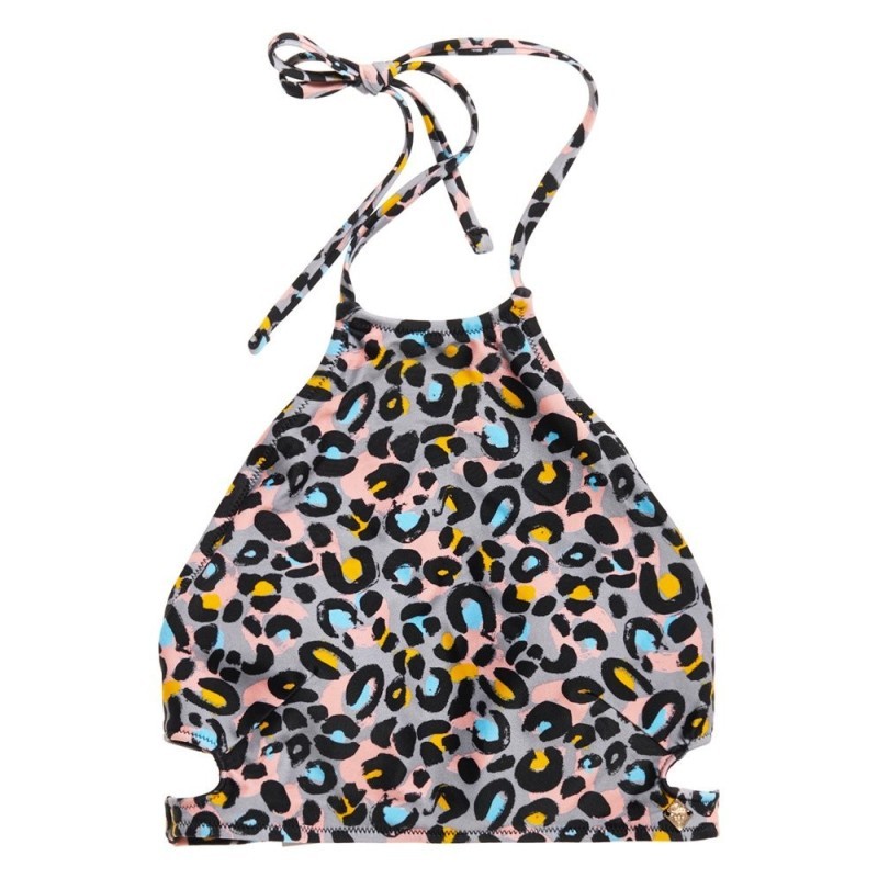 Superdry Aria Halter Bikini Top leona leopard