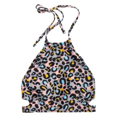 Superdry Aria Halter Bikini Top leona leopard