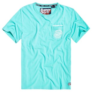 T-shirt Superdry Ticket Type Pastel turq blue | Homme