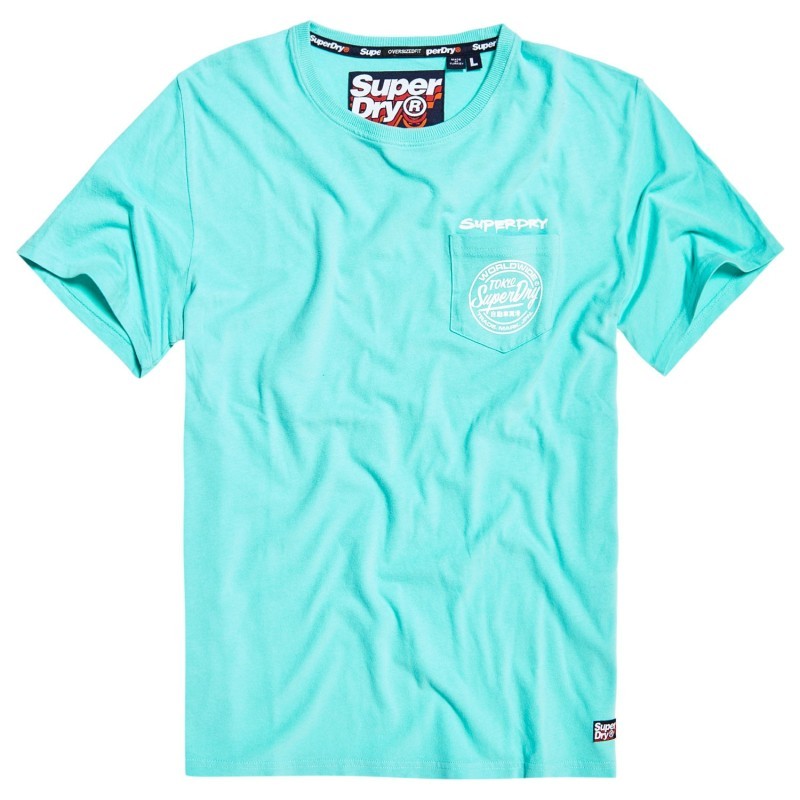 T-shirt Superdry Ticket Type Pastel turq blue