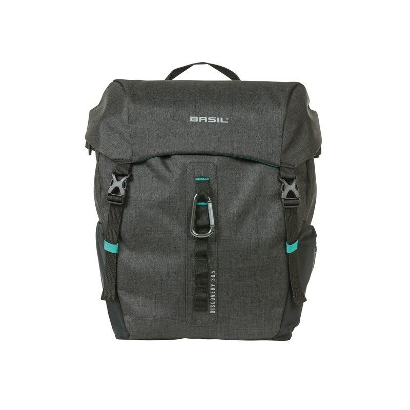 SACOCHE BASIL DISCOVERY 365D NOIRES/BLEUES RÉFLECHISSANT (30x15x31 cm) 9 LITRES