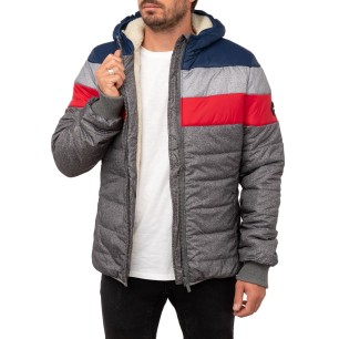 Pull in Doudoune Capuche GreyRainBo