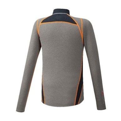 Mizuno Wool H/Zip fine grey / orange
