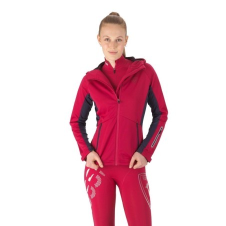 Rossignol Softshell Hoodie Jacket Femme cherry
