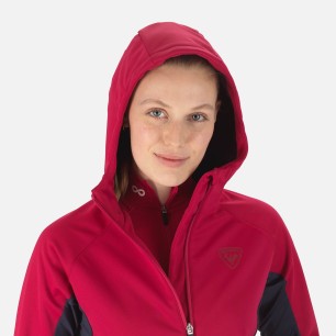 Rossignol Softshell Hoodie Jacket Femme cherry