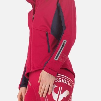Rossignol Softshell Hoodie Jacket Femme cherry