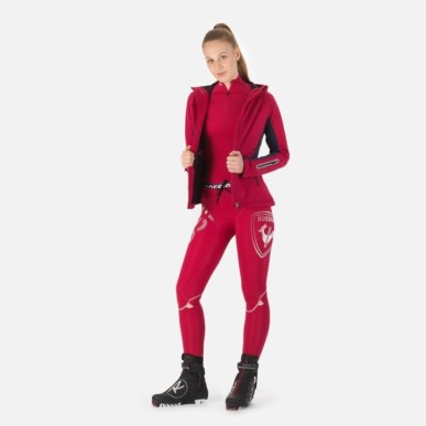 Rossignol Softshell Hoodie Jacket Femme cherry