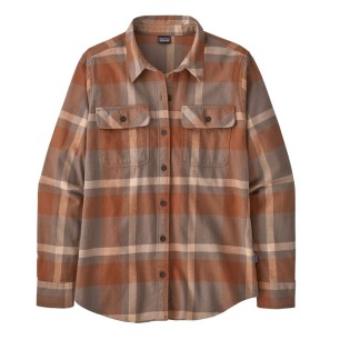 Patagonia L/S Organic Cotton MW Fjord Flannel Femme dusky brown