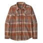 Patagonia L/S Organic Cotton MW Fjord Flannel Femme dusky brown