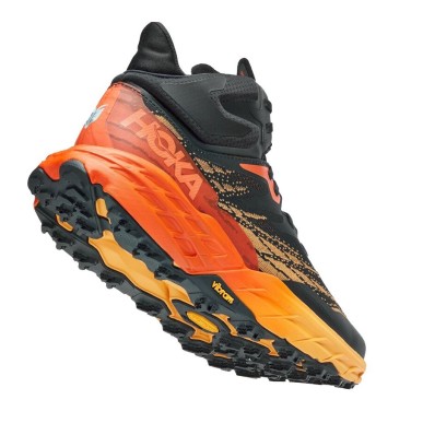 Hoka Speedgoat 5 Mid GTX blue graphite / amber yellow