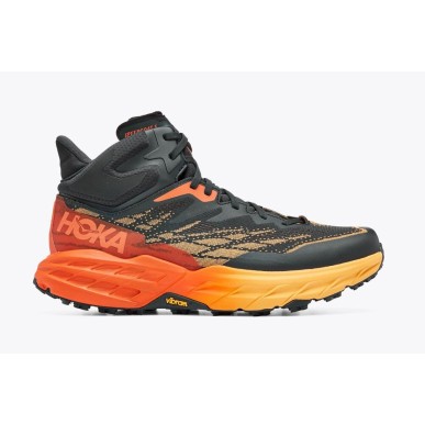 Hoka Speedgoat 5 Mid GTX blue graphite / amber yellow