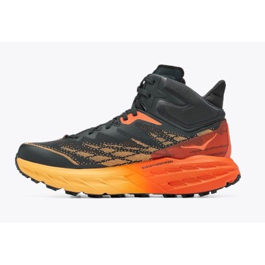 Hoka Speedgoat 5 Mid GTX blue graphite / amber yellow